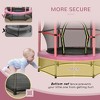 Resenkos 4.6-Ft Children's Trampoline with Basketball Hoop and Safety Net - Red Pink - 2 of 4