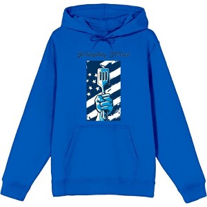 "In Tailgating We Trust" American Flag And Spatula Adult Long Sleeve Hoodie - 1 of 2