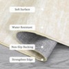 Washable Rug, Modern Solid Texture Area Rug, Stain-Resistant Non-Slip Low Pile Carpet for Bedroom, Playroom, Nursery & Living Room, Light Beige - 4 of 4