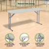 National Public Seating BT1800 Series 18 x 72 Inch Heavy Duty Blow-Molded Plastic Seminar Spring Loaded Folding Table with Leg Braces, Speckled Grey - 2 of 4