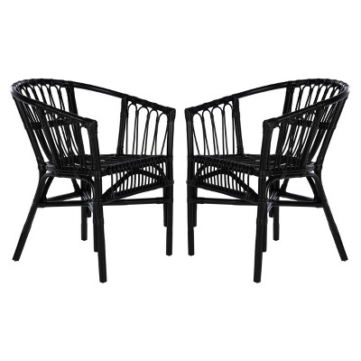 Set of 2 Adriana Accent Chairs Black - Safavieh