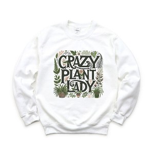 Simply Sage Market Women's Graphic Sweatshirt Crazy Plant Lady Colorful - 1 of 3