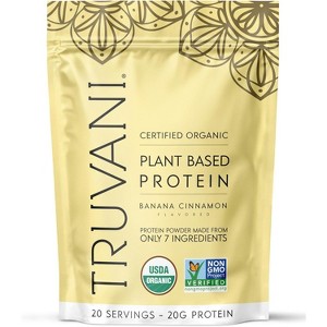 Truvani Organic Banana Cinnamon Protein Powder, 22.19 Oz - 1 of 4