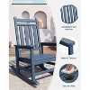 Adirondack Outdoor Rocking Chair - All Weather HDPE Plastic, Wide Armrests, Classic Fire Pit Chair, Easy to Install, Supports 380LBs - 2 of 4