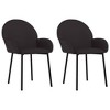 vidaXL Dining Chairs 2 pcs Black Faux Leather - 2 of 4