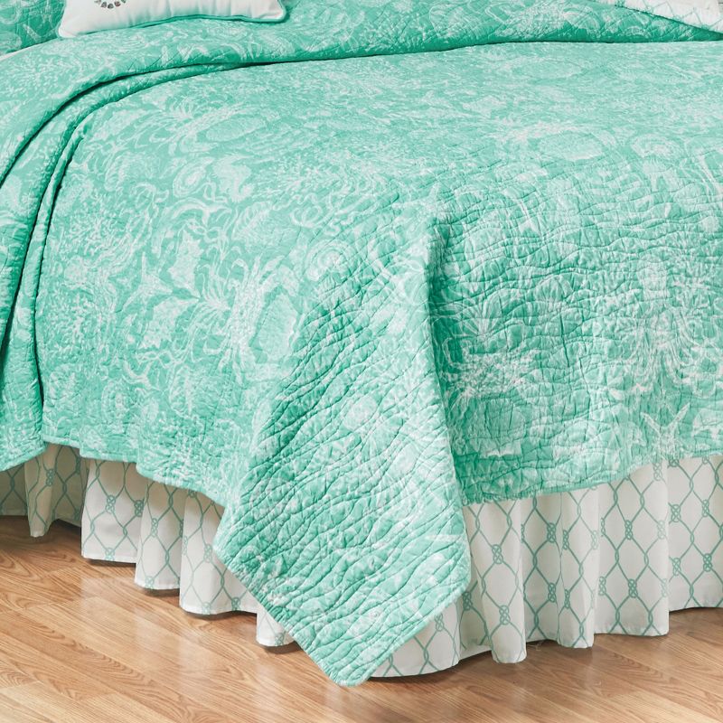 C&F Home Turquoise Bay Cotton Quilt Set  - Reversible and Machine Washable, 3 of 8