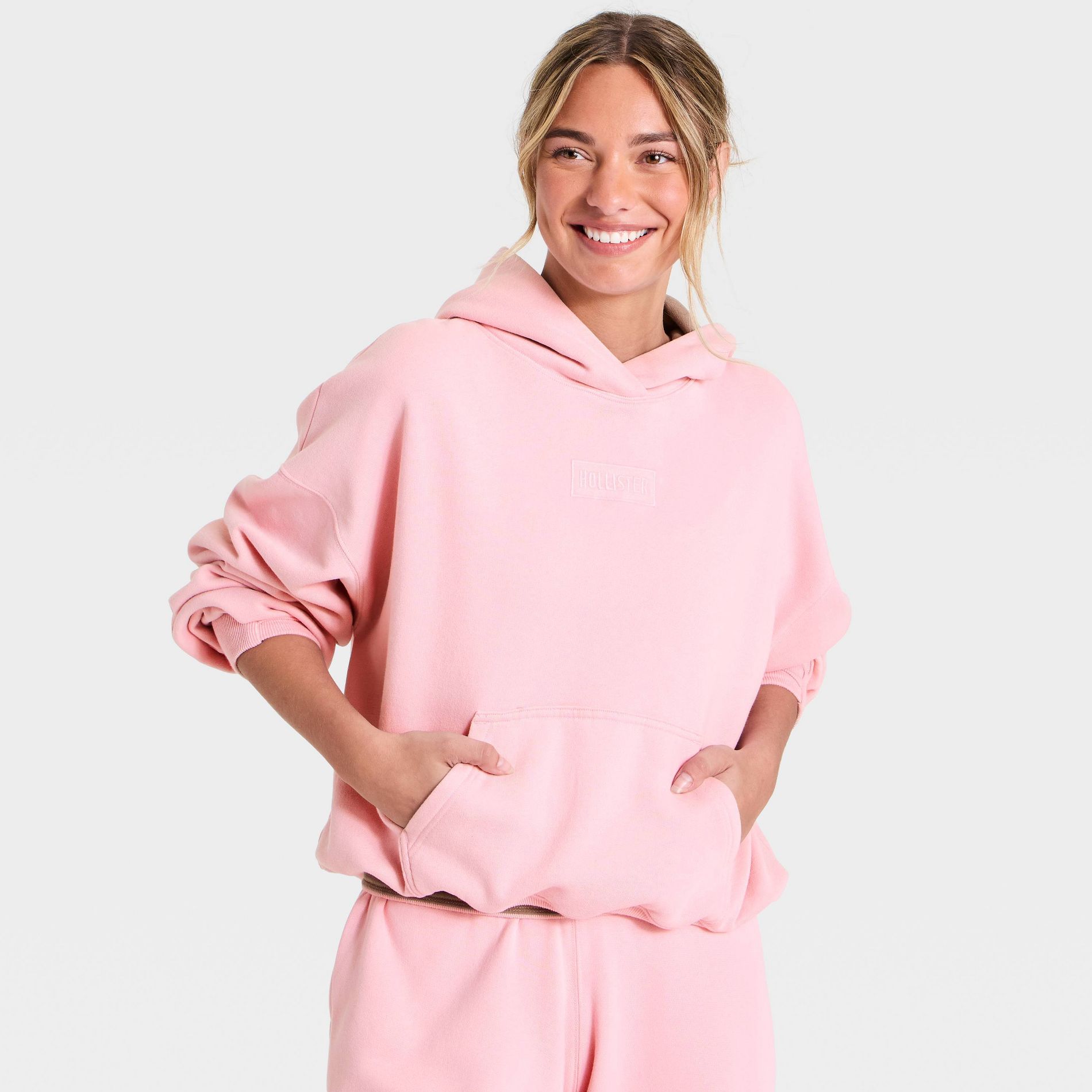 Women's Fleece Hoodie - Pink L The Hollister Collection at Target