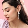 SOHI Women's White  Shell Drop Earrings - 3 of 3