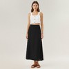 Anna-Kaci Women's Maxi Skirt with Sleek Straight Silhouette and Soft Pleated Side Panel Detail for Elegant Flowing Movement - 2 of 4