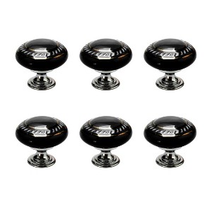 Unique Bargains Ceramic Vintage Knobs Drawer Pull Handle Cupboard Dresser 6pcs - 1 of 3