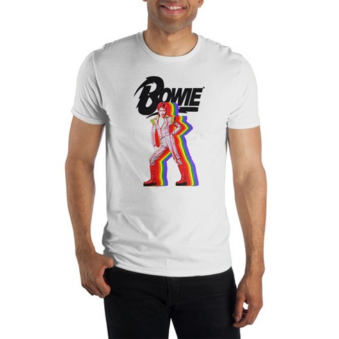 David Bowie Mens White Short Sleeve Graphic Tee Target