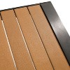 Vynxaria Patio Coffee Tables - Black Finish Coffee Table with Sofa Set - 4 of 4