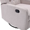 TinyHomie Rocking Recliner Chair 360 Degree Swivel Nursery Rocking Chair Glider Chair Modern Small Rocking Swivel Recliner Chair - 4 of 4