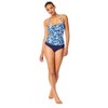 Women's Tie Dye Ikat Twist Front Bandeaukini Swim Top - 3 of 4