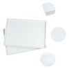 Unique Bargains Stackable PU Leather White Jewelry Trays with Removable Dividers Set of 2 - 3 of 4