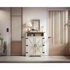 HDZNVF Farmhouse Organizer Cabinet with Adjustable Shelf & 2-Tier Open Storage - 4 of 4