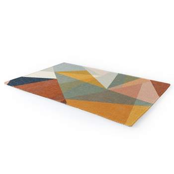 Little Arrow Design Co modern triangle mosaic multi Outdoor Rug - Deny Designs