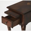 HomeRoots 25" Cherry Brown Solid And Manufactured Wood Rectangular End Table With Drawer - 3 of 4