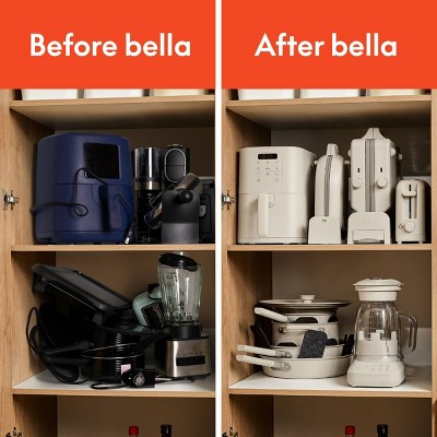 bella Flip and Store Waffle Maker Oatmilk: Aluminum Cooking Surface