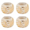 Saro Lifestyle Foil Print Design Wood Napkin Rings (Set of 4) - 2 of 4