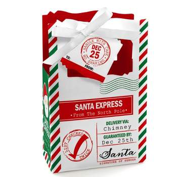 Big Dot of Happiness Santa's Special Delivery - from Santa Claus Christmas Favor Boxes - Set of 12