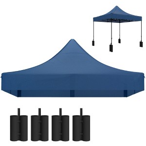 Aghana Digitals 10x10 Oxford Cloth Pop Up Canopy Replacement Top with UPF50+ UV Protection, 4 Sand - 1 of 4