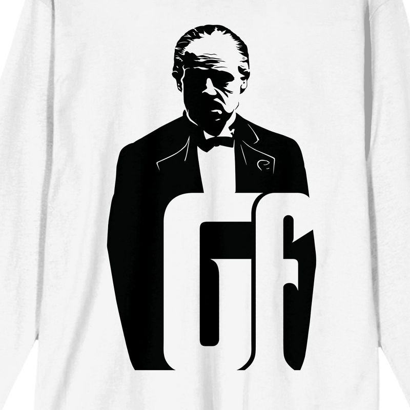 The Godfather He Sleeps With The Fishes Crew Neck Long Sleeve White Adult Tee, 2 of 5