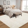 Washable Rug, Modern Solid Texture Area Rug, Stain-Resistant Non-Slip Low Pile Carpet for Bedroom, Playroom, Nursery & Living Room, Light Beige - 3 of 4