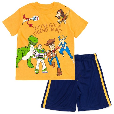 Toy Story Woody Toddler Boy Short Sleeve Shirt & Pants Pajamas New 4T