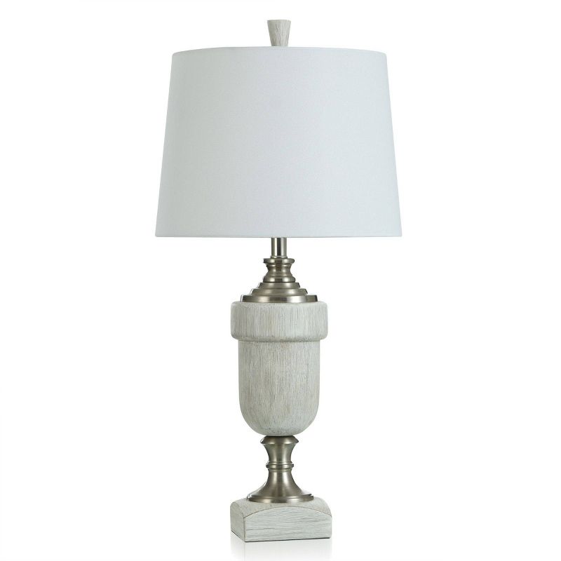 Desert Glass Table Lamp with Brushed Gold Metal Base - StyleCraft, 1 of 5