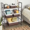 Juvale 5 Pack Wicker Nesting Baskets with Cloth Lining for Storage, Pantry Shelves, Closet (Brown, 3 Sizes) - 4 of 4
