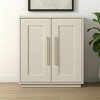 HomeRoots 32" White Wood Accent Cabinet With Two Doors - 2 of 4