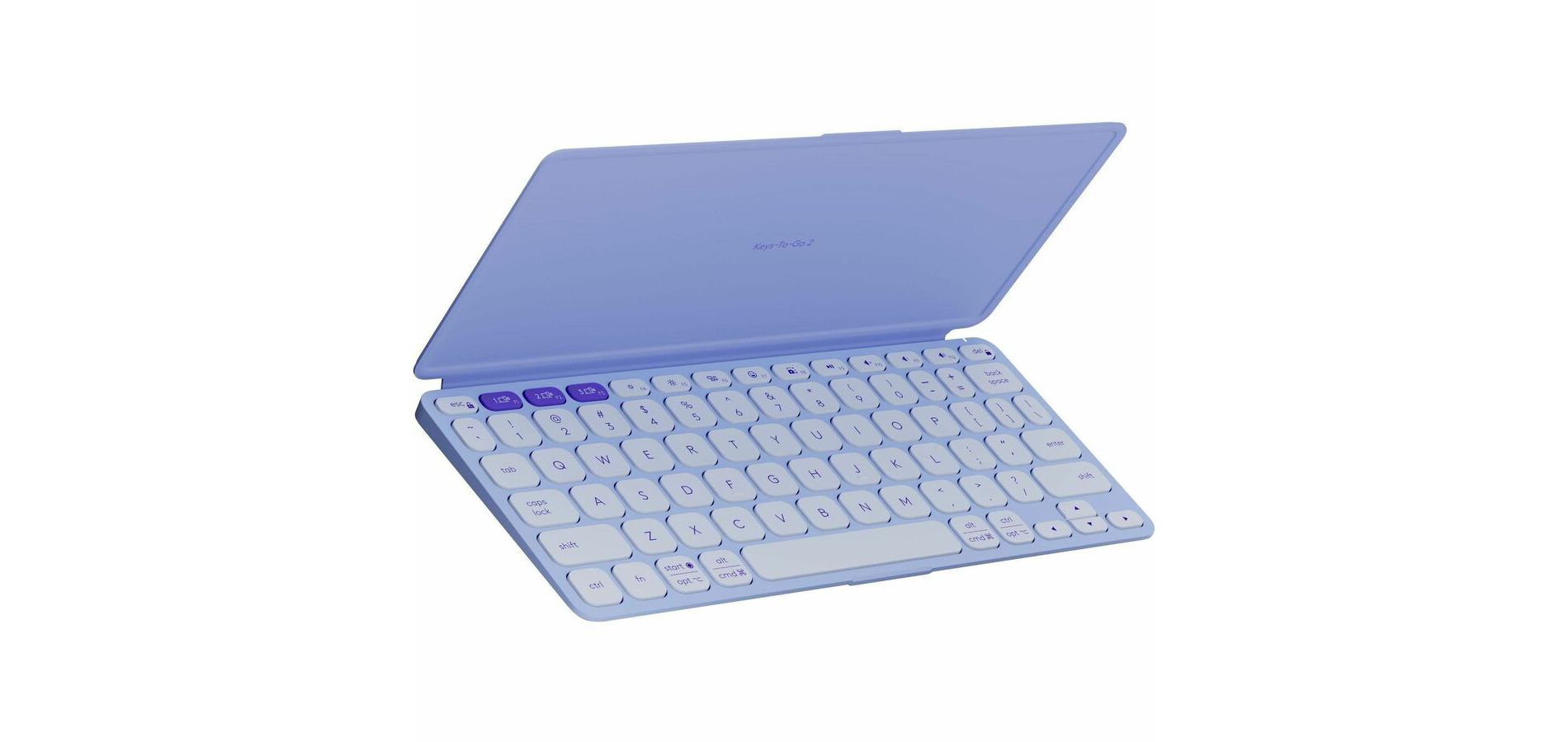 Logitech KEYS-to-GO 2 Portable Bluetooth Tablet Keyboard, Built-in Cover, LILAC