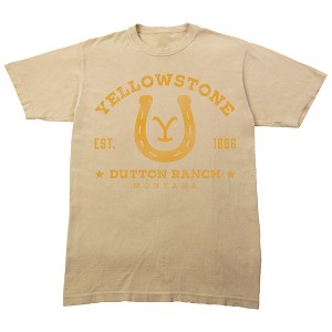 Yellowstone Horseshoe Logo Adult Crew Neck Short Sleeve T-shirt - 1 of 4