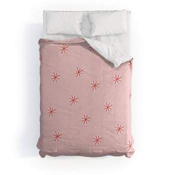 Deny Designs Hello Twiggs Candy Cane Stars Comforter Set Pink