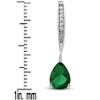 Guili Sterling Silver Cubic Zirconia Pear-Shape Dangling Earrings, A Sparkling and Elegant Collection to Complete and Elevate Your Jewelry Look - 3 of 4