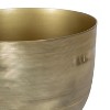 Kate and Laurel Navara Round Metal Freestanding Planter, 2 Piece, Gold - 4 of 4