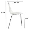 NicBex Armless Transparent Dining Chairs Set of 6 Accent Plastic Shell Chairs with Metal Legs - 3 of 4