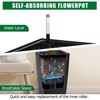 30" Tall High Front Porch Outdoor＆Indoor Planter Pots with Drainage Holes＆Water Level Monitor Movable Wheels ＆Inner Bucket, Automatic Watering - 4 of 4