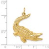 Black Bow Jewelry 14k Yellow Gold Polished 2D Alligator Pendant - 3 of 4