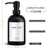 BRINJOY Glass Soap Dispenser, 15oz Black Soap Bottle with Pump for Kitchen and Bathroom 2 Pack - 3 of 4
