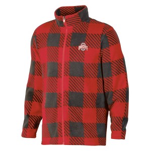 NCAA Ohio State Buckeyes Boys' Buffalo Checkered Fleece T-Shirt - 1 of 3