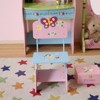 INFURNIC Decorative Bookshelf Fairy Themed Kids Vanity Set with Chair and Storage Drawers for Bedroom, Pink, 26.77"*15.35"*47.24" - 3 of 4