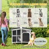 Cabin-Style Wooden Dog House for Large Dogs with Openable Roof & Giant Window - 4 of 4