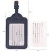 French Connection 4-Pack Premium Luggage Tags - Durable Faux Leather Travel ID Labels with Secure Buckle - 3 of 4