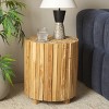 Richmond Round End Table - FOX1002A - Medium Oak - Safavieh Couture - 2 of 4