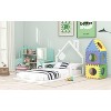 NicBex Twin/Full Size Montessori Floor Bed for Kids,Toddler Bed Frame with House-Shaped Headboard,Slatted Floor Bed,Safe&Formaldehyde-Free - 4 of 4