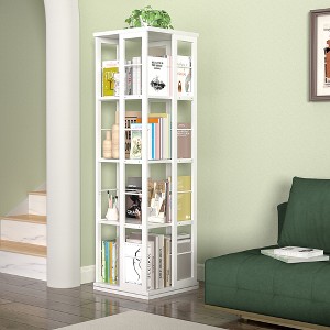 Aheaplus Rotating Bookshelf, Corner Bookshelf - 1 of 4