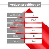 PSBM 18 Rolls Red 3" x 1000 Ft x 80 Ga Pallet Wrap Stretch Film with Free Dispenser - 4 of 4