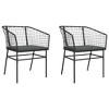 vidaXL Garden Chair Brown PE rattan, powder-coated steel Standard - 2 of 4